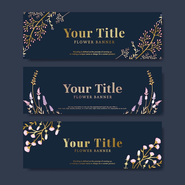 Free vector summer flower banner