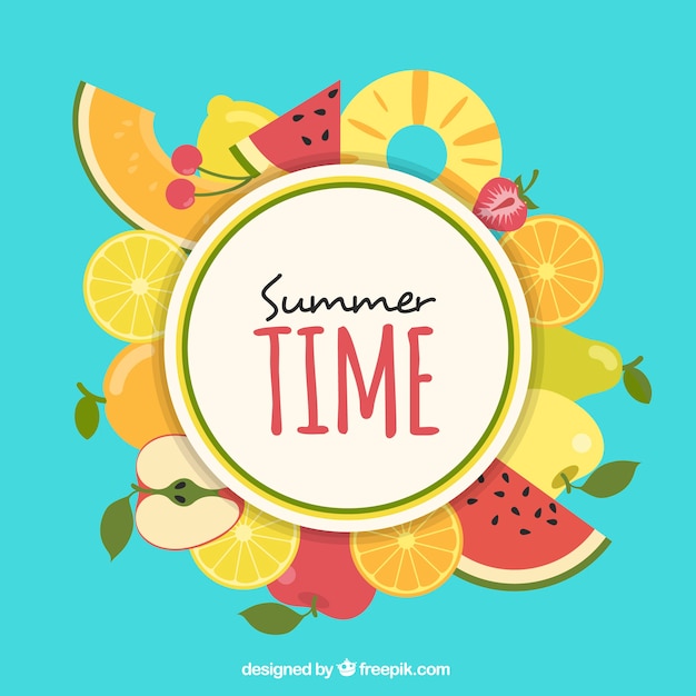 Summer fruit background