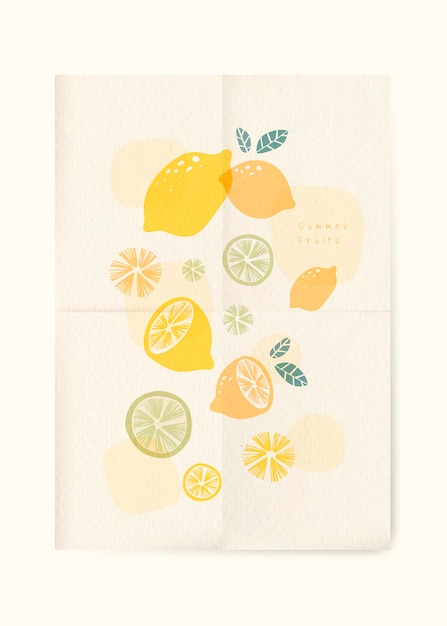 Free vector summer fruits background