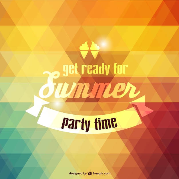 Free Vector summer geometric background