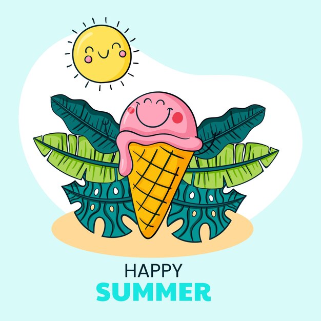 Summer hand drawn illustration