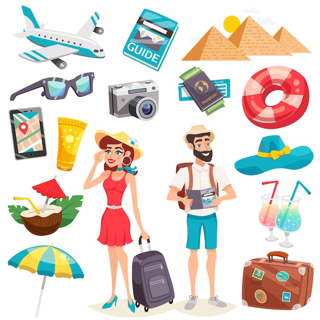 Summer Holiday Icons Set 