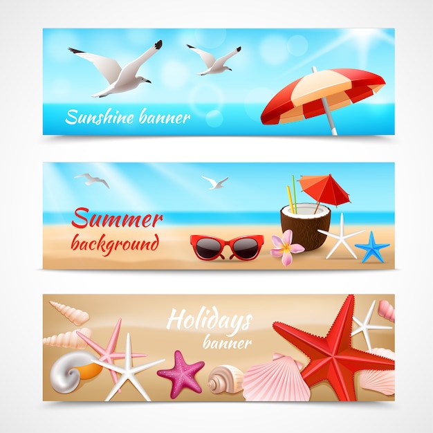 Summer holidays banner