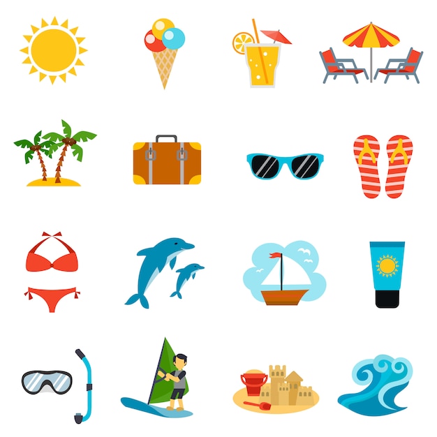 Summer Icons Set