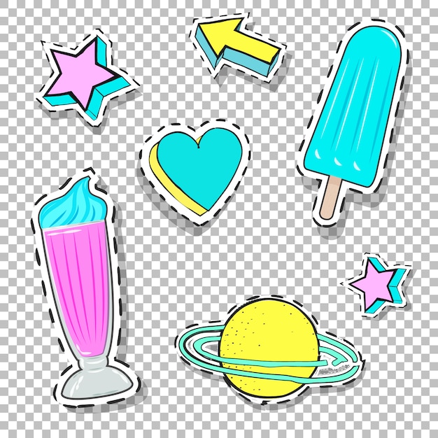 Free Vector summer label collection