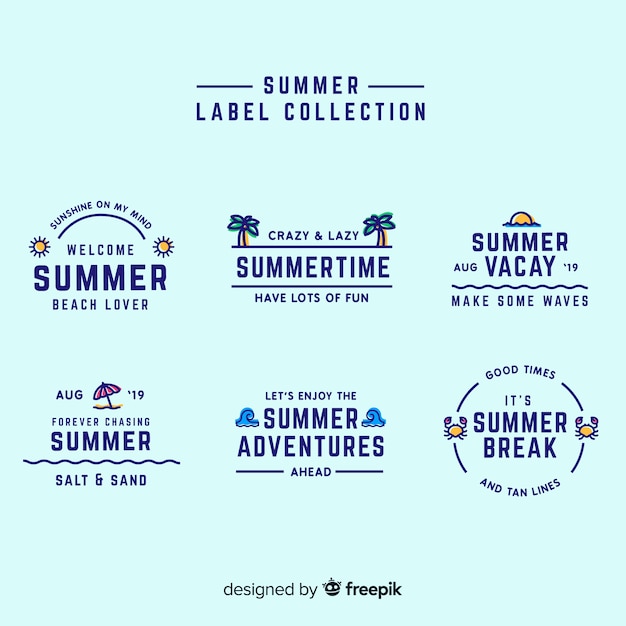 Summer label collection