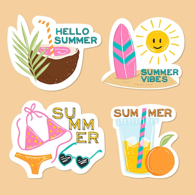 Summer labels pack