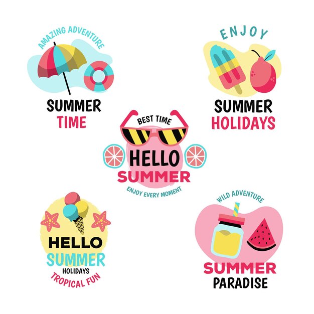 Summer labels pack