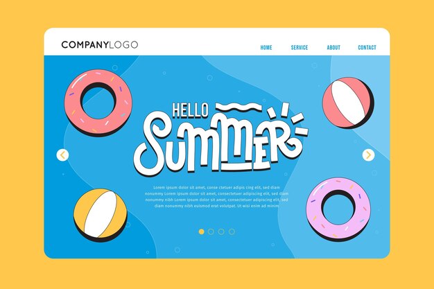 Summer landing page template