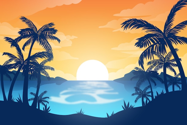 Summer landscape - background for zoom