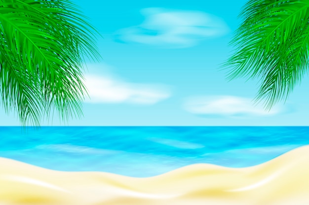 Free Vector summer landscape background