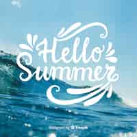 Free vector summer lettering background