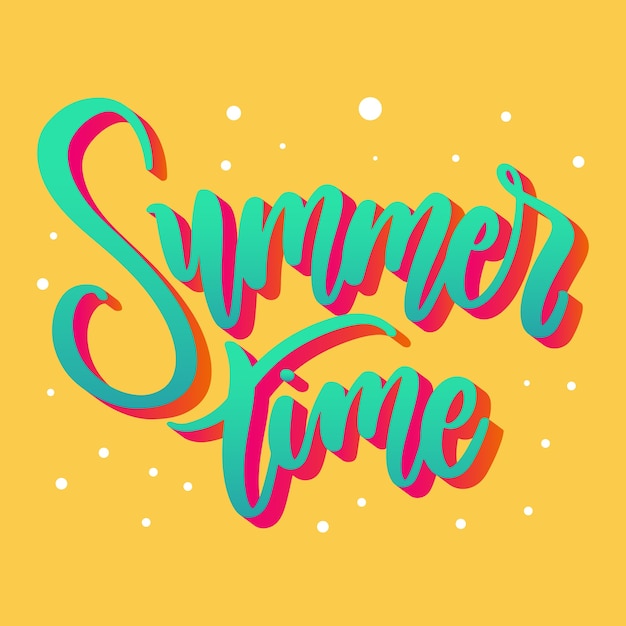 Free Vector summer lettering design