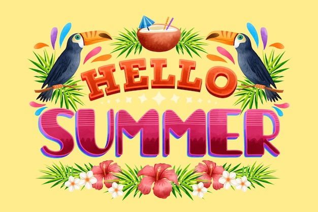 Summer lettering design