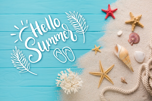 Summer lettering message design