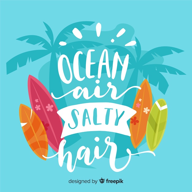 Free Vector summer lettering 