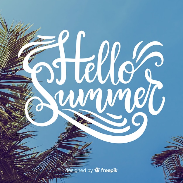 Free vector summer lettering