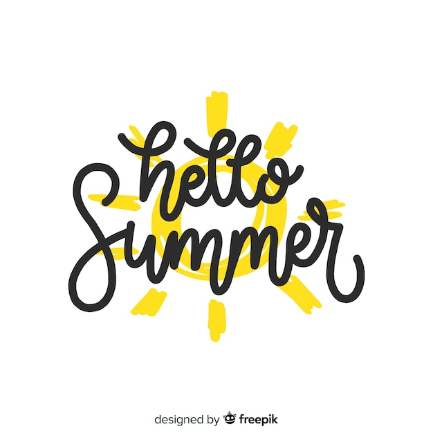 Free Vector summer lettering