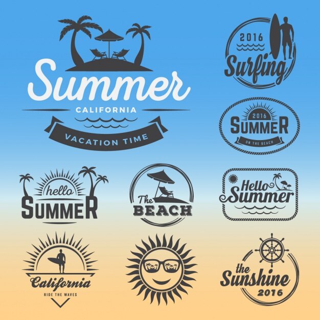 Summer logos collection