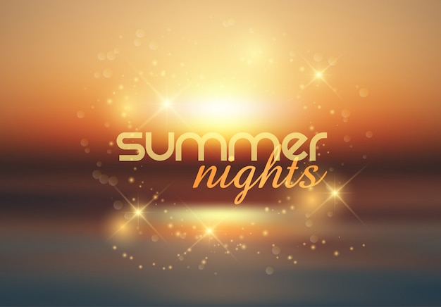 Free Vector summer nights background 