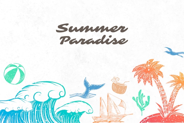 Free Vector summer paradise background