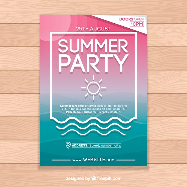 Summer party card