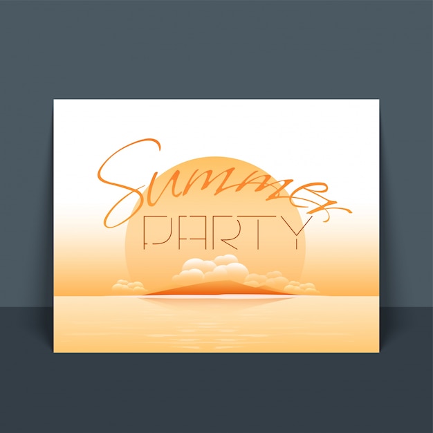  Summer Party Flyer, Poster or Banner design with beautiful nature view. 