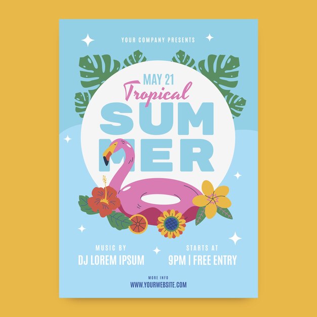 Summer party poster template