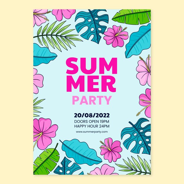 Summer party poster template