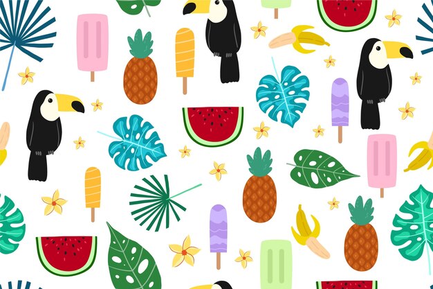 Summer pattern background for zoom