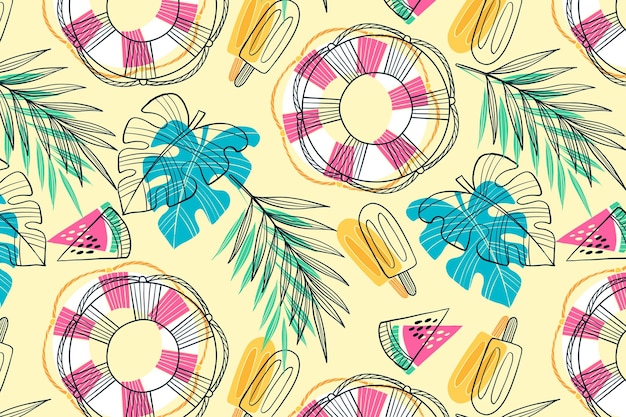 Summer pattern - background for zoom