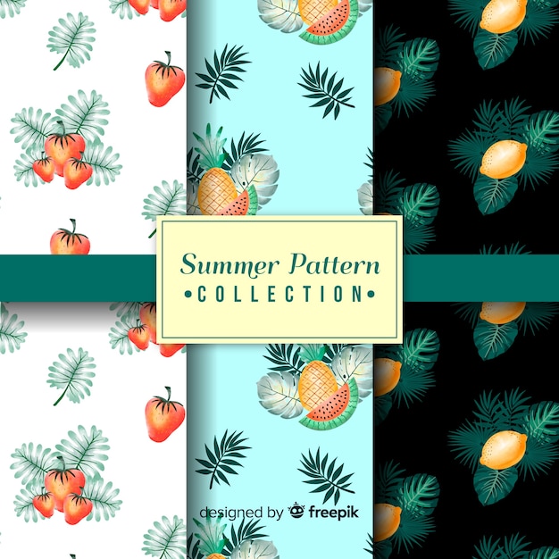 Free Vector summer pattern collectio