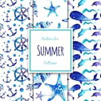 Free vector summer pattern collection