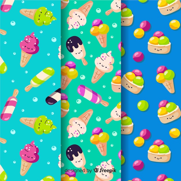 Free Vector summer pattern collection