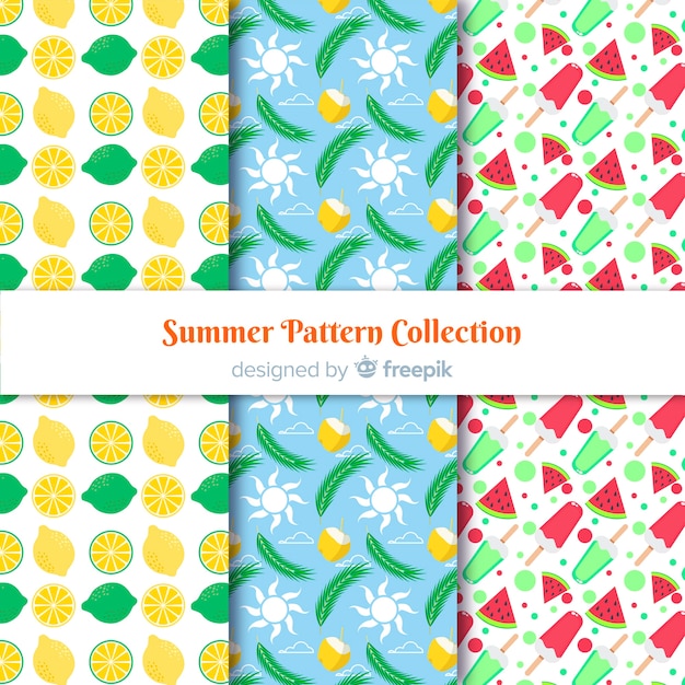 Free Vector summer pattern collection