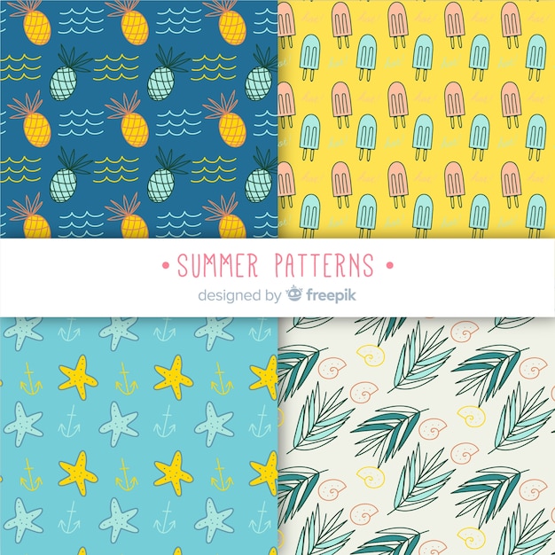 Free Vector summer pattern collection