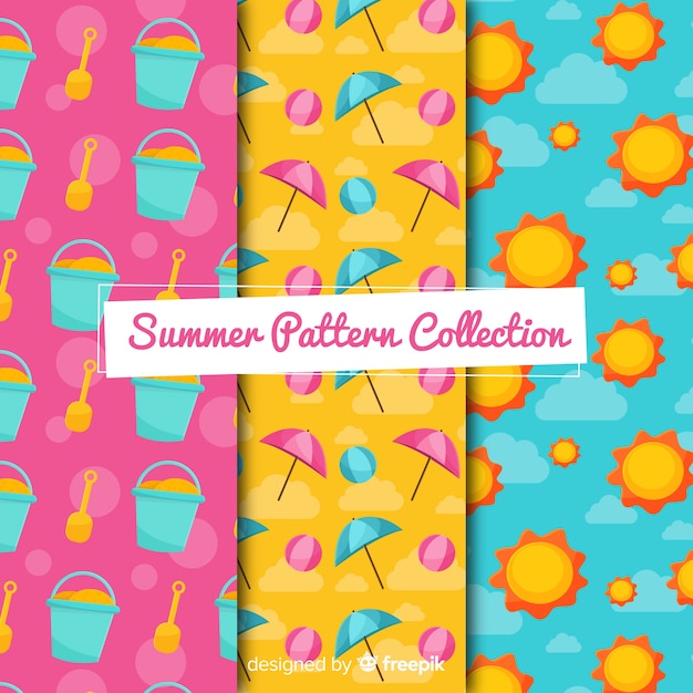 Free Vector summer pattern collection