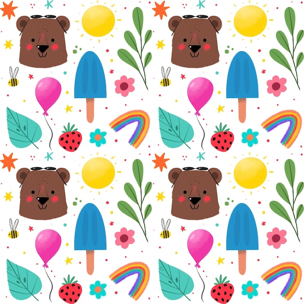 Free Vector summer pattern collection