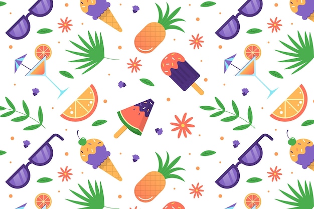 Summer pattern for zoom wallpaper concept