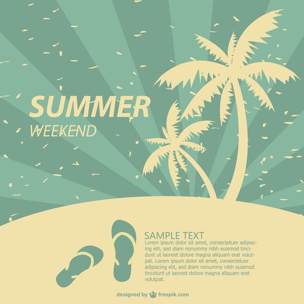 Free Vector summer poster tropical design 