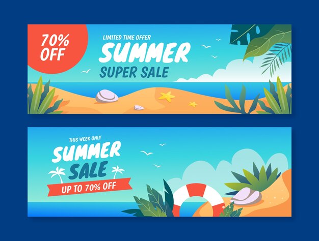 Summer sale banner template