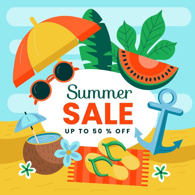 Summer sale illustration