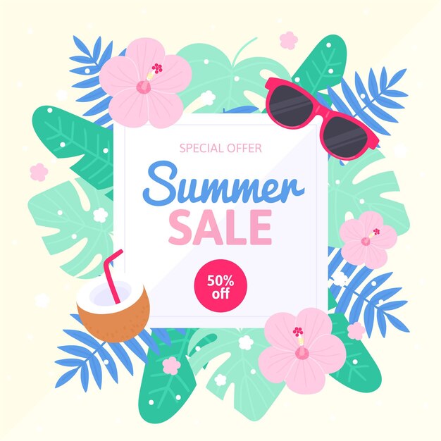 Summer sale illustration