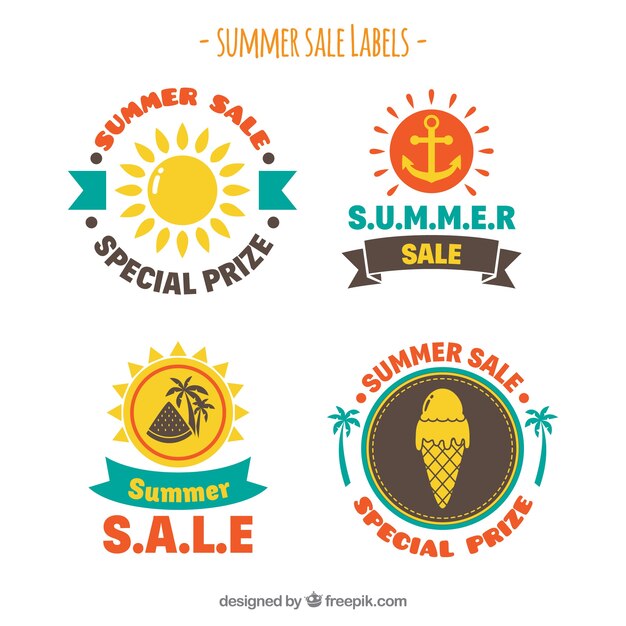 Summer sale label modern design