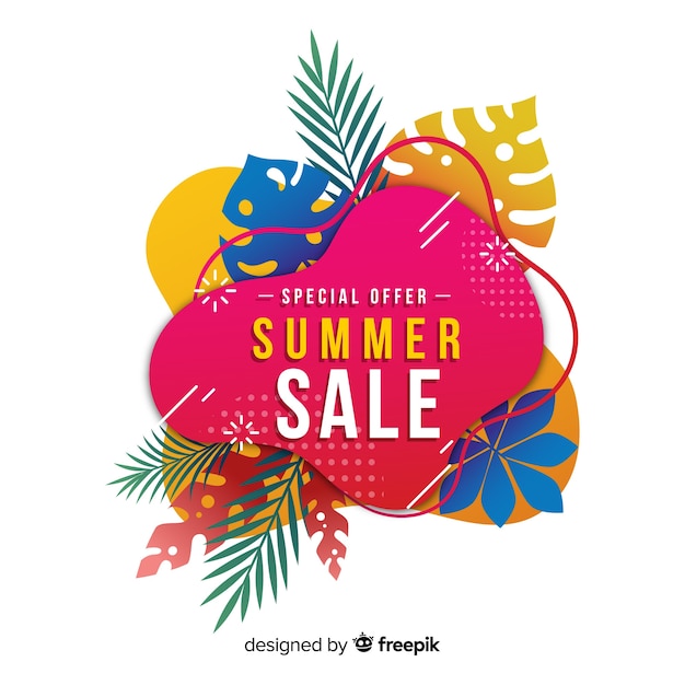 Summer sale liquid banners