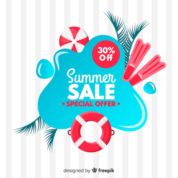 Free Vector summer sale liquid banners