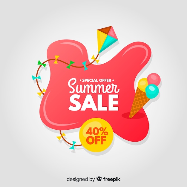 Summer sale liquid banners