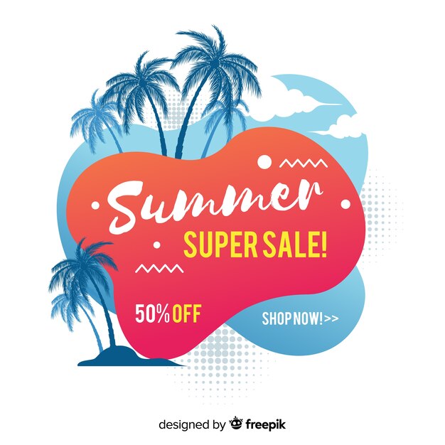 Summer sale liquid banners