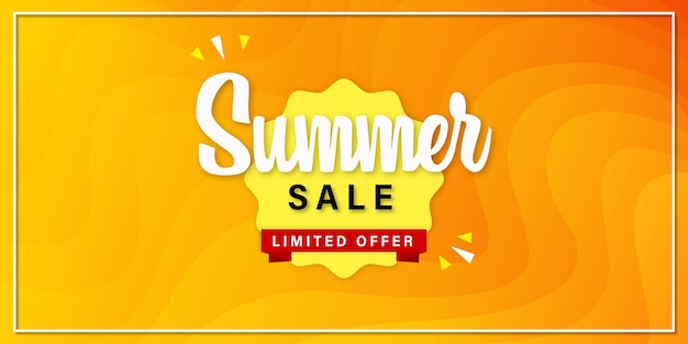 Summer Sale Orange Yellow Background Professional Banner Multipurpose Design Free Vector