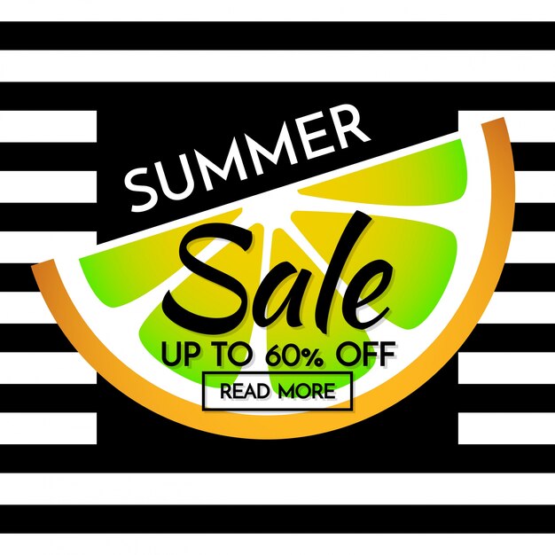 summer sale template banner Vector background